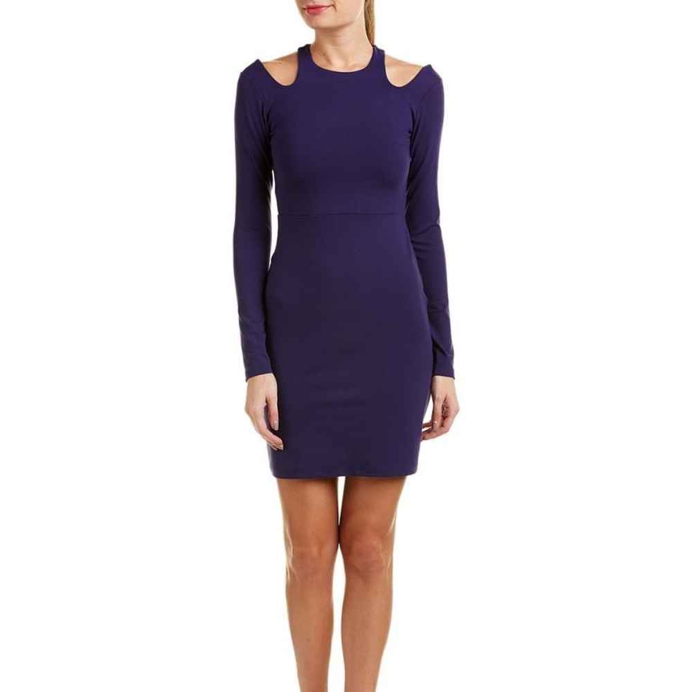 Susana Monaco Dark Purple Ivy Sheath Dress